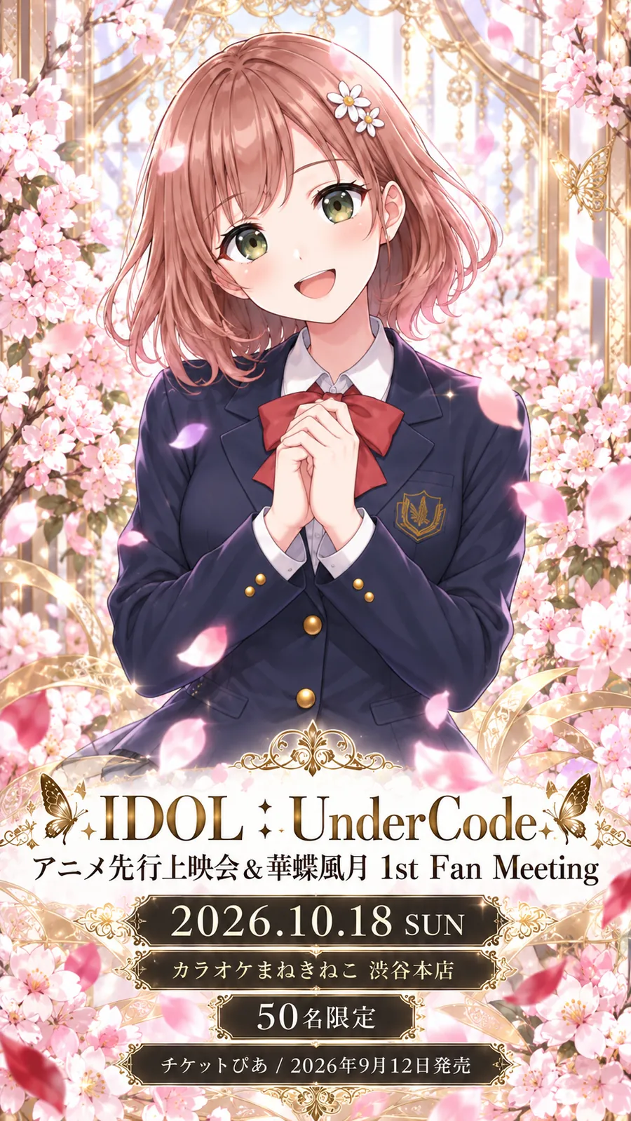 桜の花に囲まれた花村陽和